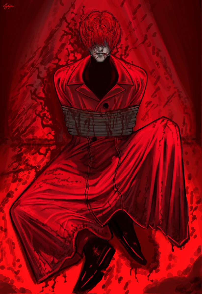 look at this man tied up #Homicipher #文字化化 #homicipherfanart #mrscarletella