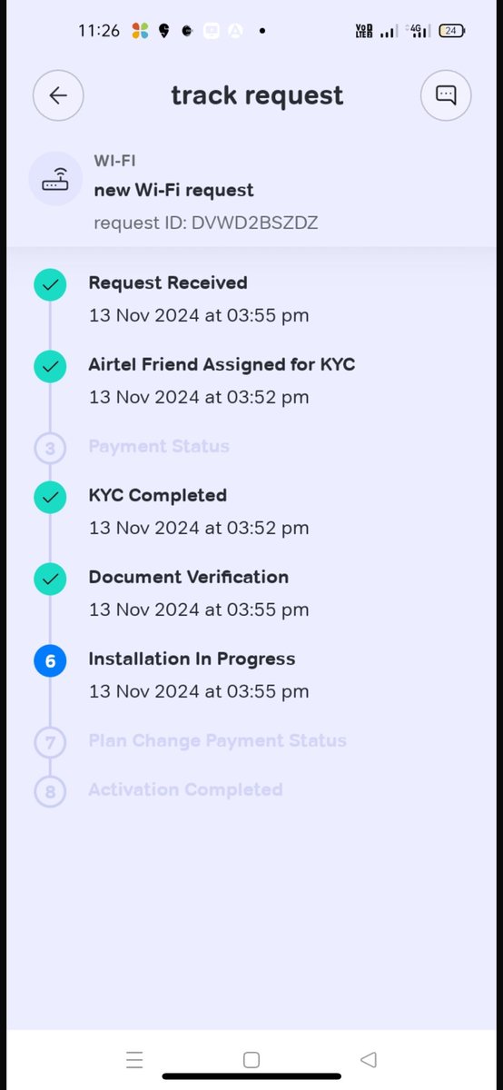 HDevkiran's tweet photo. Hi @airtelindia @airtelnews ,

Few weeks back, received a call from Airtel saying that Airtel black service is available in my location (561202).
I had spend an hour answering their queries regarding the installation address and OTP’s. https://t.co/f8PnjBK3E7