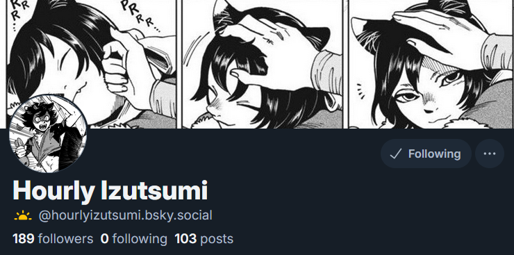 hourlyizutsumi's tweet image. hey everyone, someone else has very kindly gotten hourly izutsumi up and running on the other site!!