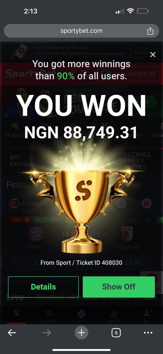 I hope say no be Sporty go still collect am back? 😆 Thanks man @BOOMBET201