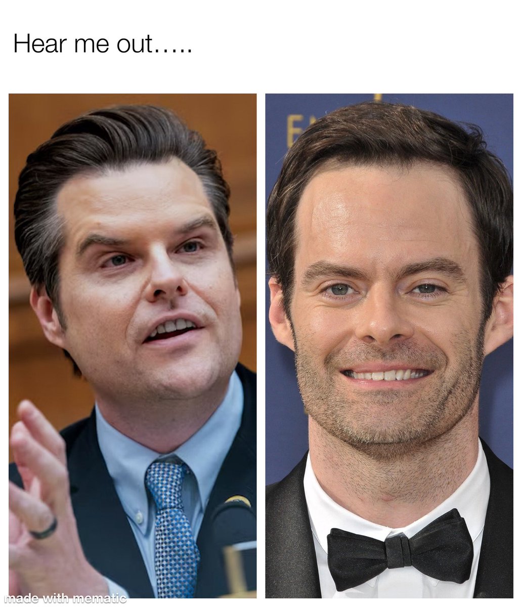 TerryCoughlin's tweet image. Hear me out…. #MattGaetz #billhader