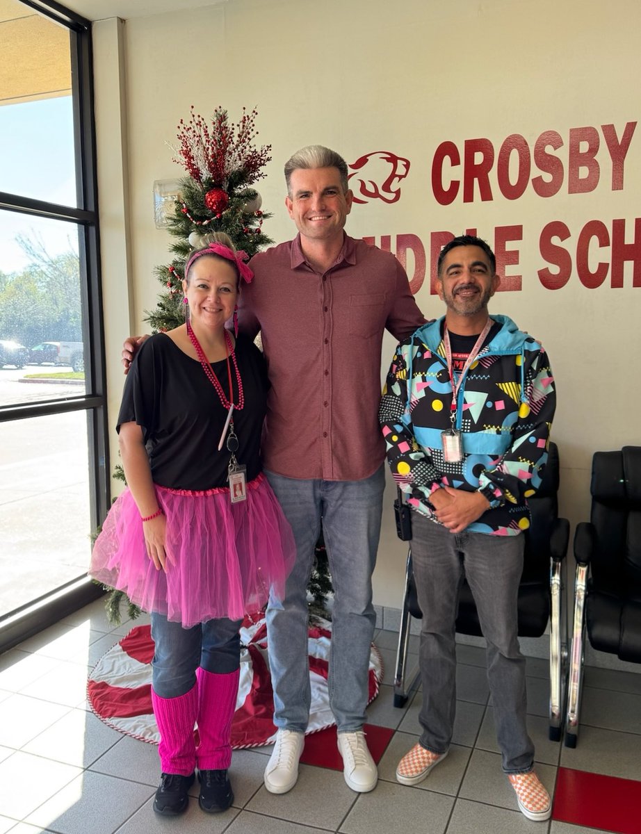 CrosbyMSCougars's tweet photo. Mr. Lozano and Mrs. Weaver had an inspiring meeting with Faith Family Church Youth Pastor Jeremiah Zeigler. Together, they shared impactful ideas to strengthen our school community through collaboration! We are excited about what’s ahead! #ElevateTogether #CommunityStrong https://t.co/LmD57TQPf9