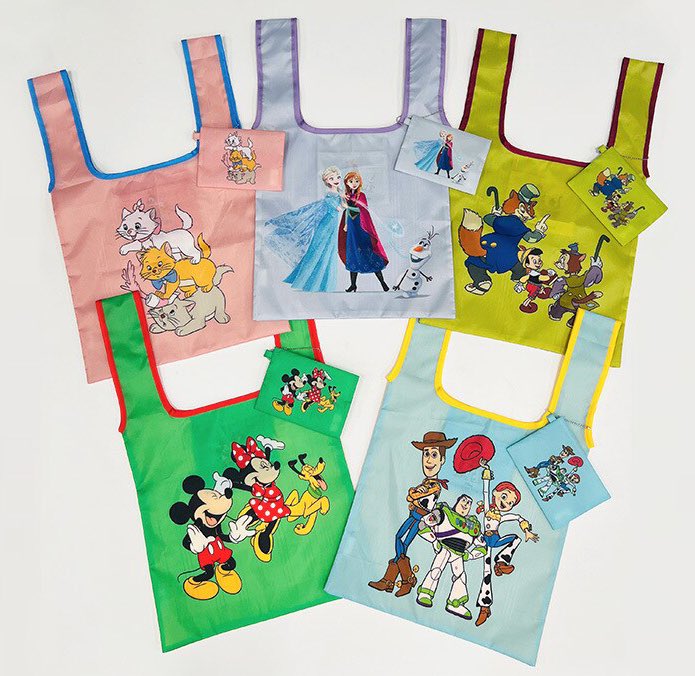 粗品付き+フラッグシップ東京限定ディズニーエコバッグ5個コンプリートセット オープン3周年記念／ 12月5日より、ディズニーフラッグシップ東京にて