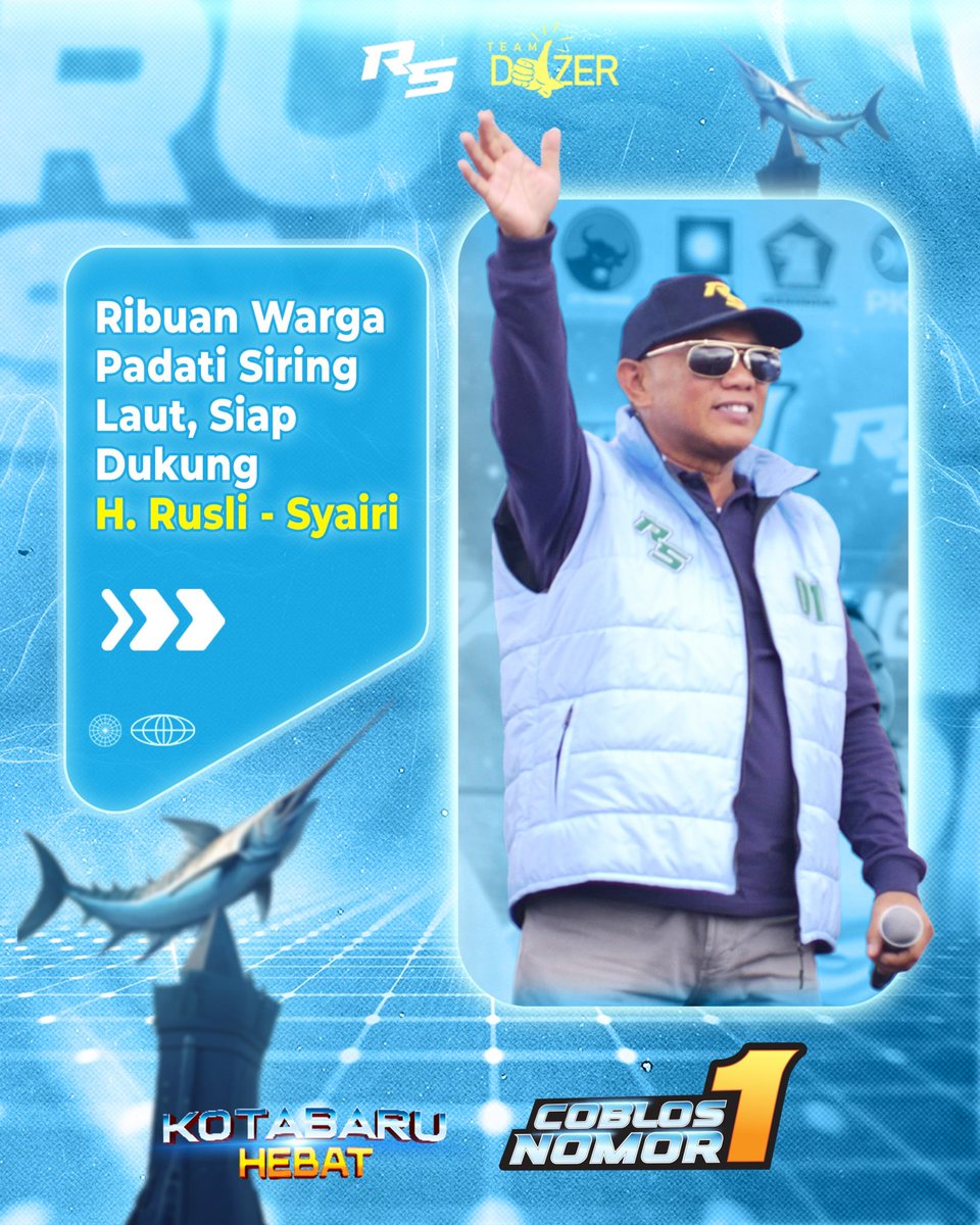 jamarustam1's tweet photo. Ribuan Warga Kotabaru padati Siring Laut, Siap dukung M Rusli dan Syairi Mukhlis nomor urut 1 untuk memimpin di Bumi Saijaan

Kotabaru hebat

#kotabaruhebat #kotabaru #timdozer #muhammadrusli #syairimukhlis #ruslisyairi #mrusli #kalimantanselatan #pilkadakotabaru #muhidinhasnur https://t.co/8iMOe6Atm4