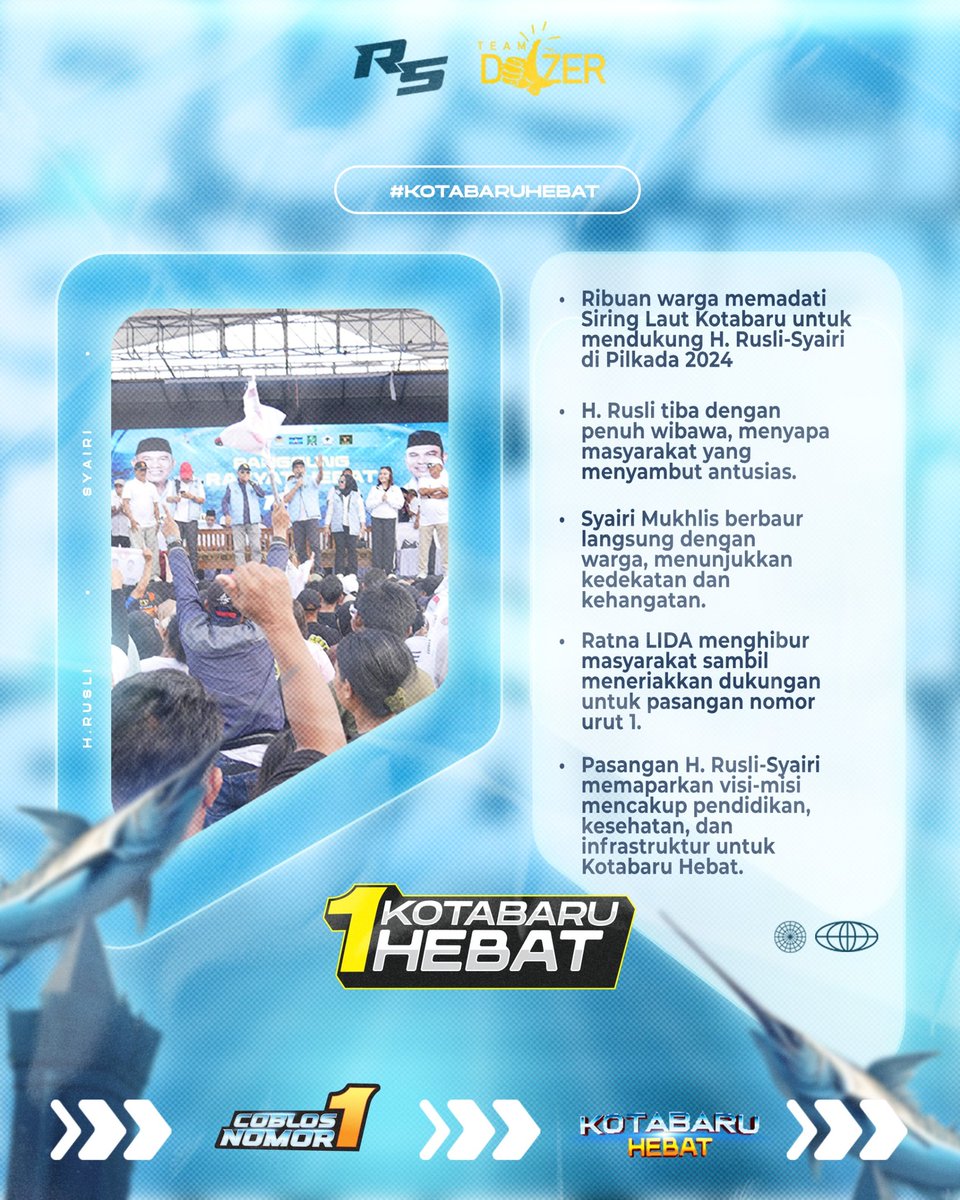 jamarustam1's tweet photo. Ribuan Warga Kotabaru padati Siring Laut, Siap dukung M Rusli dan Syairi Mukhlis nomor urut 1 untuk memimpin di Bumi Saijaan

Kotabaru hebat

#kotabaruhebat #kotabaru #timdozer #muhammadrusli #syairimukhlis #ruslisyairi #mrusli #kalimantanselatan #pilkadakotabaru #muhidinhasnur https://t.co/8iMOe6Atm4