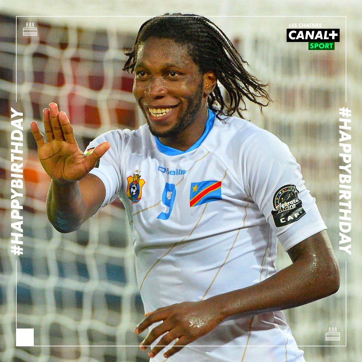 #JoyeuxAnniversaire🎂 au meilleur buteur de tous les temps de la RDC, Dieumerci Mbokani (22 buts en 44 sélections). La légende 🇨🇩 célèbre ses 39 ans 😍
