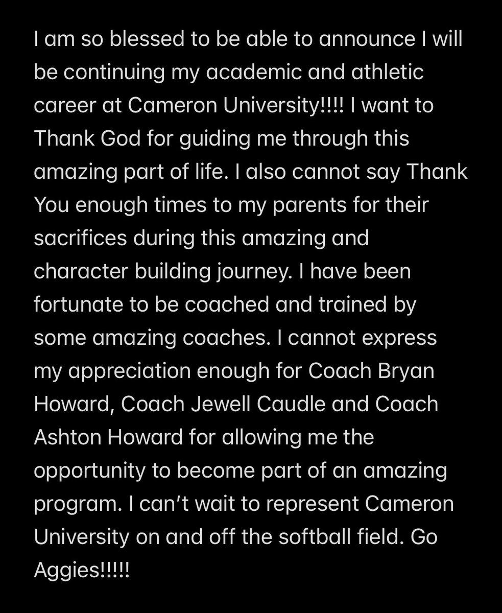 Rylee Thedford (@ryleethedford) on Twitter photo !!!COMMITTED!!! GO AGGIES!!!💛<a href="/BryanKHoward1/">Bryan K. Howard</a> <a href="/jewell_caudle/">Jewell Caudle</a> <a href="/Ashton_Howard08/">Ashton Howard</a> <a href="/cuaggiessb/">Cameron University Softball</a> <a href="/ffspremier405/">FFS Premier</a> !!!COMMITTED!!! GO AGGIES!!!💛<a href="/BryanKHoward1/">Bryan K. Howard</a> <a href="/jewell_caudle/">Jewell Caudle</a> <a href="/Ashton_Howard08/">Ashton Howard</a> <a href="/cuaggiessb/">Cameron University Softball</a> <a href="/ffspremier405/">FFS Premier</a>