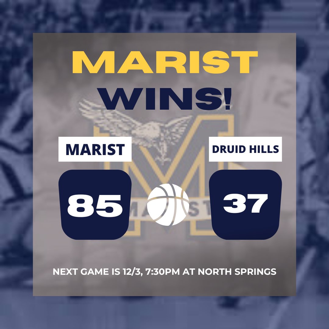 Off to a great 2-0 start in Region Play after tonight’s 83-37 win over Druid Hills. Now 3-2 on the season! 
Leading Stats tonight: 
Owen Ritger: 22pts, 7rebs
Khamillo Wells: 13pts, 5reb, 4ast
Jay Walsh: 15pts, 4reb, 3blk

Next game is another region game at North Springs on 12/3.