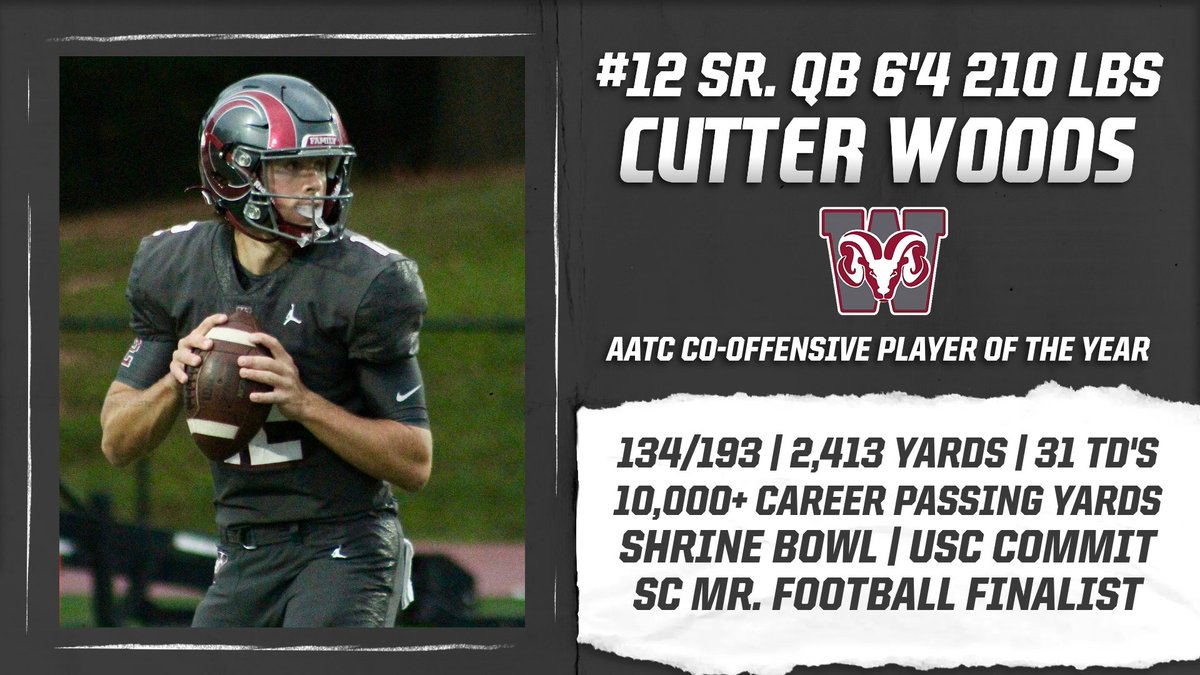 This year's Co-Offensive Player of the Year is Cutter Woods from Westside!