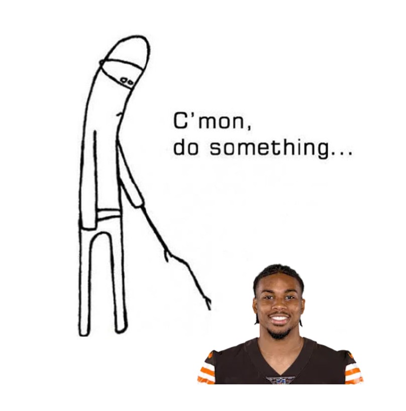 SleeperHQ's tweet image. me checking in on Cedric Tillman at halftime: