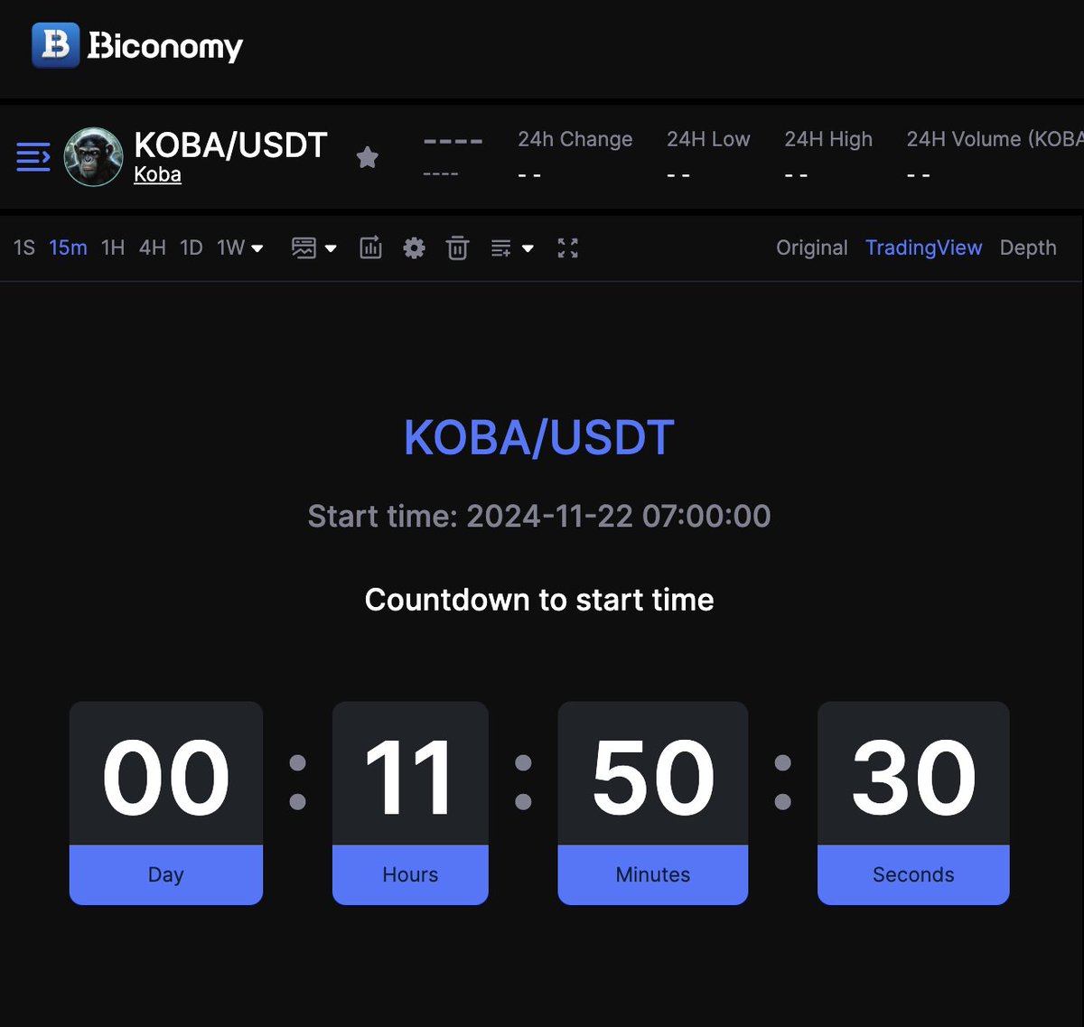 Koba_ApeofKaspa's tweet photo. 🚨🔥 $KOBA will be launching on @BiconomyCom at 14:00 UTC! 🦍🦍🫡

Stack those bags #KobaNation, this is just the beginning for $KOBA and #KRC20 📈🚀🌒

#ApesTogetherStrong #Kaspa https://t.co/ijl0V663Hx