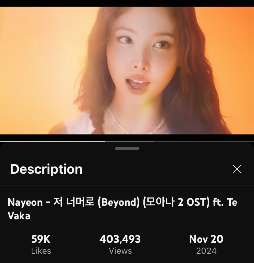 nayeonstream's tweet photo. ONCEs and Naytions let’s go to YouTube and watch  Nayeon’s Beyond (Moana 2 OST) ft. Te Vaka. Our next goal is 1M. 
 
🎯 1m views. 
🎯 100k likes. 

🖇️ https://t.co/EnqsGnCd2J https://t.co/PsD4xEzICj