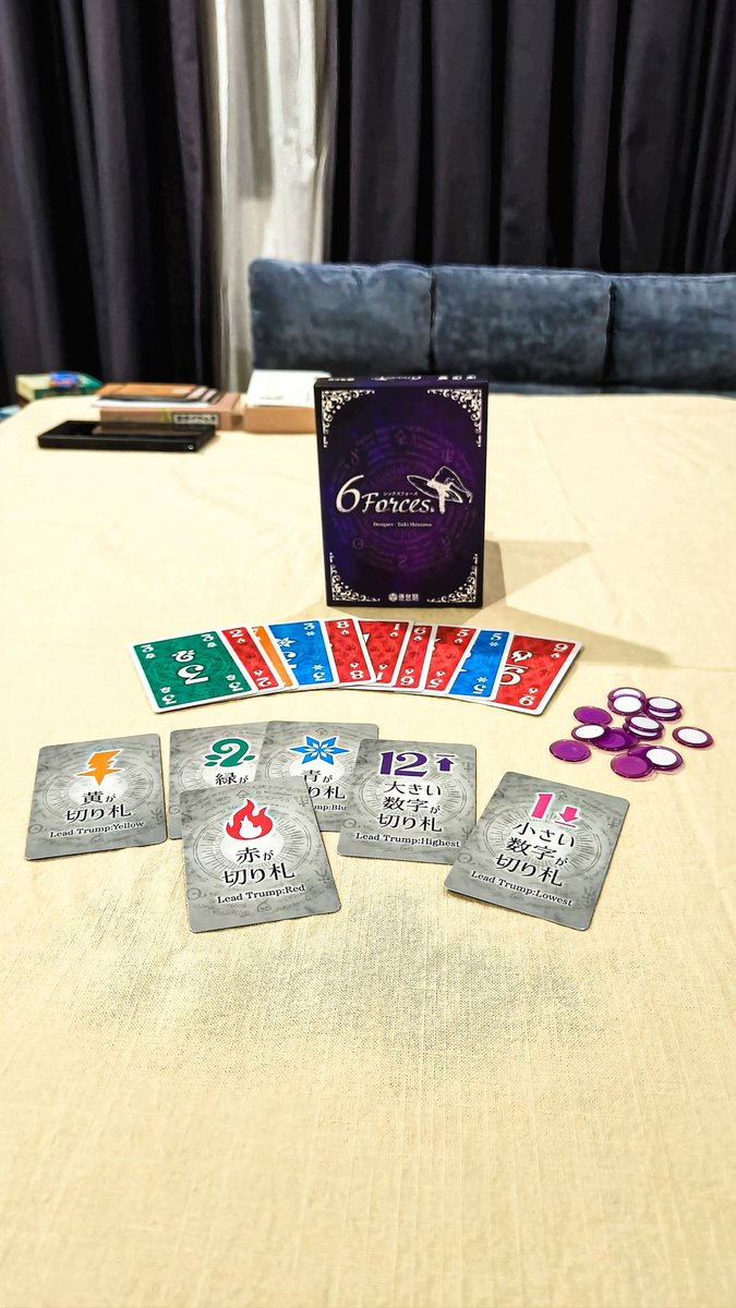geneeyow's tweet photo. 6 Rivers by @shzwtk 

TTer with Taiki's new Lead Trump mechanic. You draft a trump condition at the start of the round and it activates when you lead. I appreciate the potential of this innovation in the genre. It certainly forces you to think and play different. (1/2) https://t.co/icCFIhzI2E