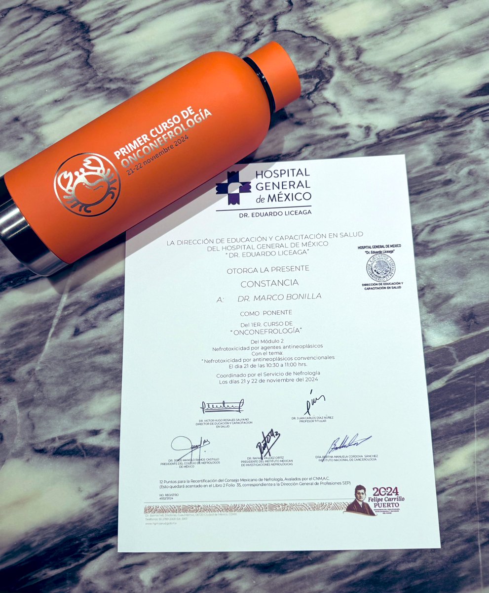 Es un honor haber participado en el 1º curso de Onconephrologia 🙏🏽 en <a href="/HGM_OD/">Hospital General</a> <a href="/hgm_nefrologia/">NefrologíaHGM</a> - felicitaciones a los coordinadores del curso <a href="/juandiaznz/">Juan C. Díaz 🫘</a> <a href="/berthaccc/">Bertha Córdova</a>