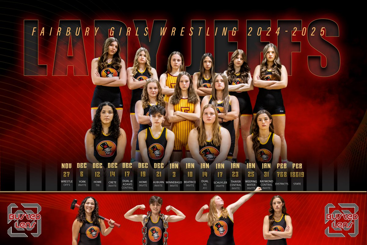 LensBusted's tweet image. Your Lady Jeffs Wrestling schedule for this season