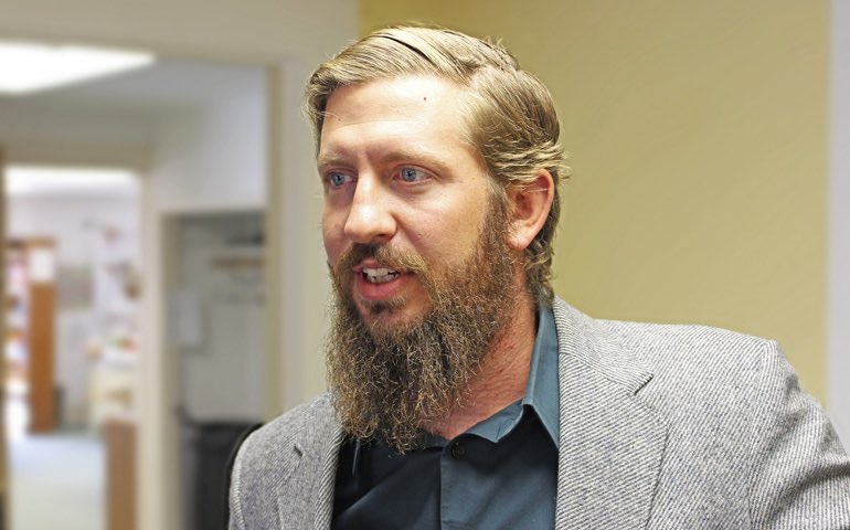 DisavowTrump20's tweet image. This is James Gillchrist, an Iraq war veteran and teacher. He was just fired from Rockhurst High School, a private school in Kansas City, for speaking out against Donald Trump.

RETWEET if you stand with Gillchrist as he speaks truth to power!