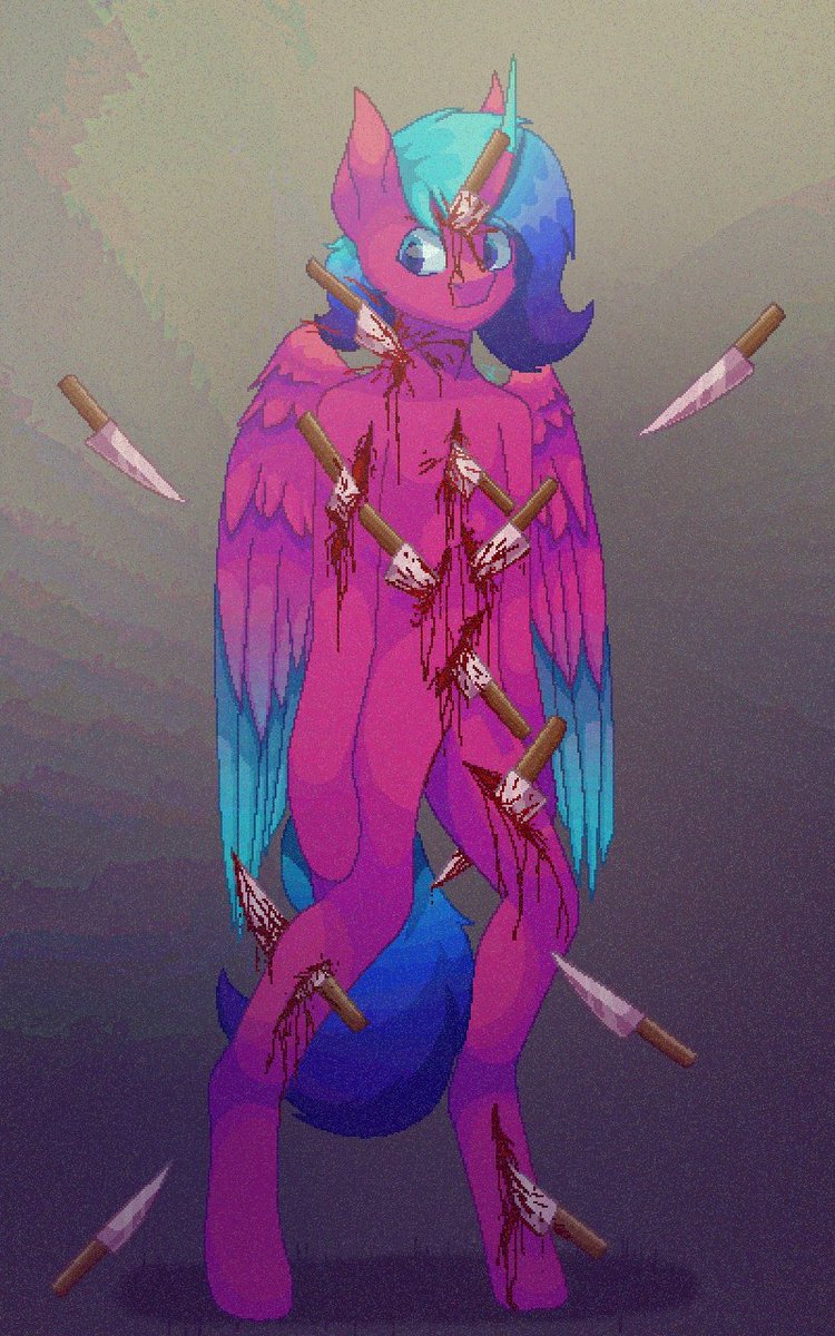 Melmet_men's tweet photo. Sometimes you get so used to the pain that you don't even feel it.

#gore #pony https://t.co/q0eaz7ca7r