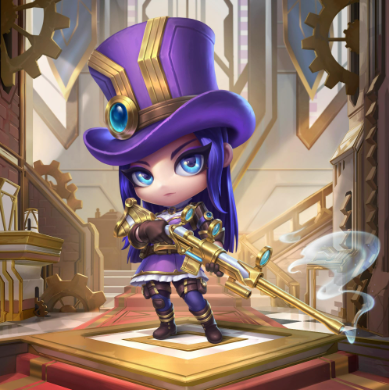 juliapitzer's tweet photo. 🚨 SORTEIO CAIT CHIBI 🚨

 A dona Riot me mandou alguns códigos e irei sortear 3 aqui pra vocês, pra participar é bem fácil:  

📌dar RT nesse tweet 
📌marcar 3 amigos  
📌me seguir aqui no twitter

Dia do sorteio: 29/11 em live no meu canal da twitch! 

#AcademiaDePiltover #TFTPartner #Arcane
