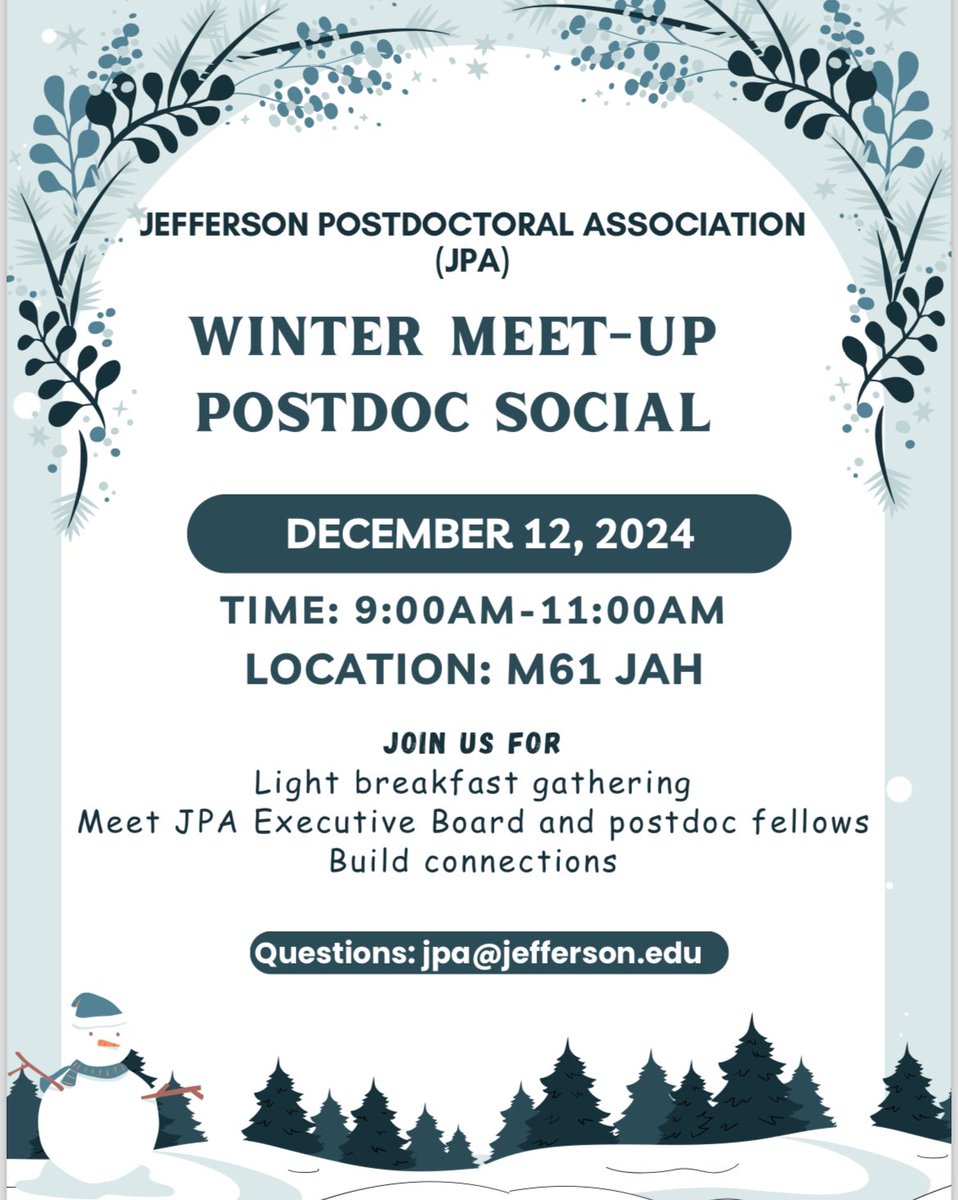 JeffPostdocs's tweet image. Save the date!