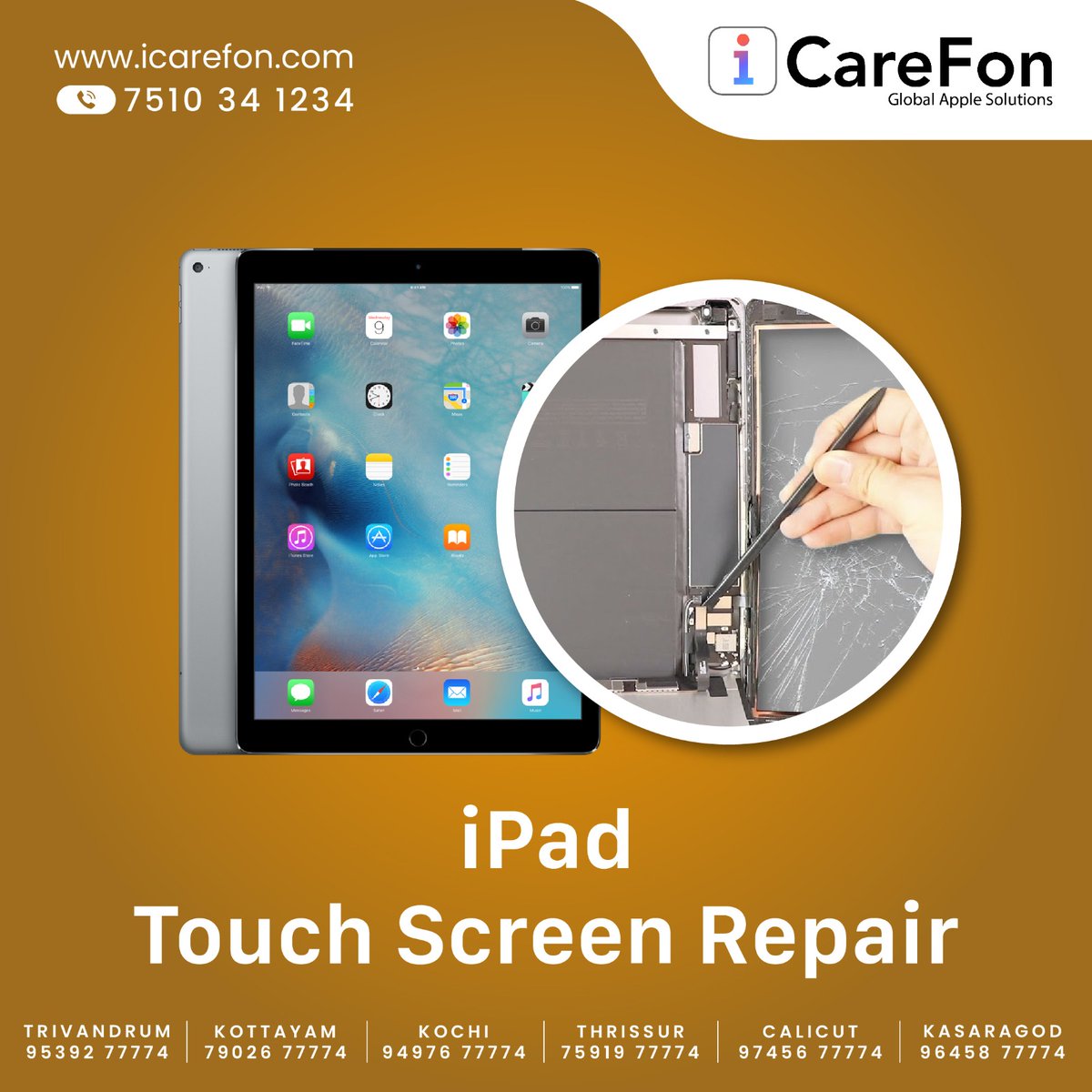 iCare_Fon's tweet image. iPad Touch Screen Repair ✅ 💯

👉To Book Online Visit: icarefon.com/ipad-repair.php

#ipadrepair #touchscreenrepair #ipadservice #appleservicecenter #appleservicecentre #ipad #kochi #trivandrum #kozhikode #thrissur #kasaragod #kerala #kottayam #𝗘𝗠𝗜facility #𝗘𝗠𝗜 #iCareFon⚡️