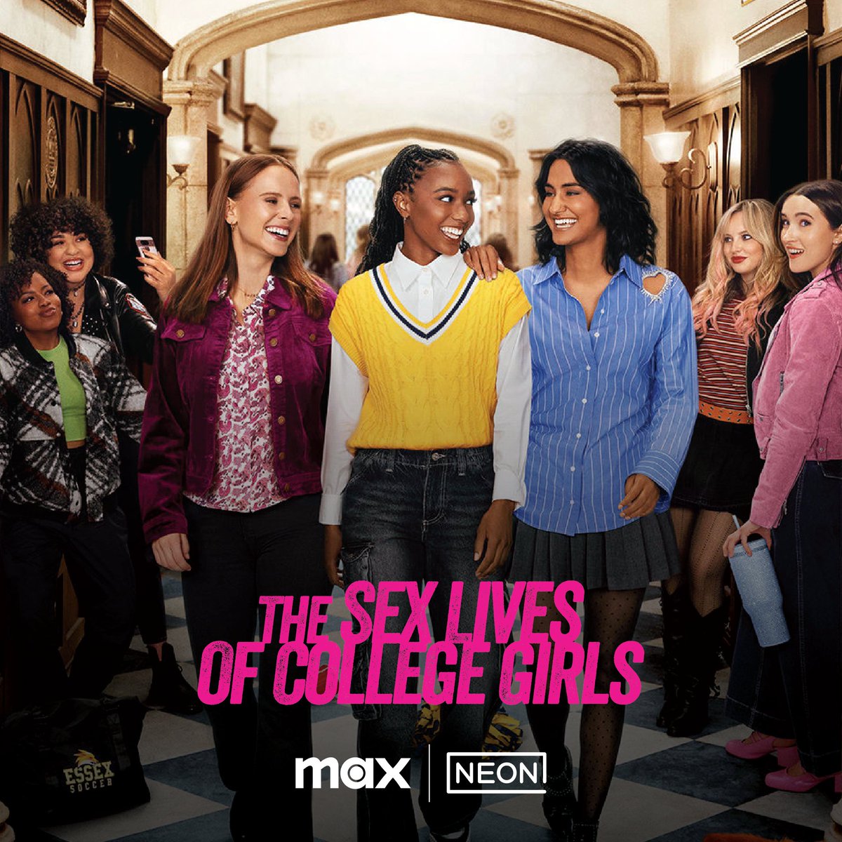 Brat summer out. Essex fall in.

Season 3 of #SexLivesOfCollegeGirls is streaming now on Max, available on NEON