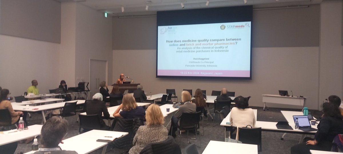 RRavinetto's tweet photo. Thank you Yusi Anggriani from
 #STARmeds team, for sharing your findings on #quality of #medicines in #online vs #unregulated outlets in Indonesia : adequate #regulation is the key to quality and #PublicHealth protection. #HSR2024.
 @ElizabethPisani @amaliahasnida &amp; team https://t.co/V7jUrQ3WY5