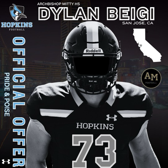 Dylan Beigi (@dylanbeigiamhs) on Twitter photo After a great conversation with <a href="/CoachHorvatits/">Alex Horvatits</a> I'm blessed to receive my first offer to Johns Hopkins! <a href="/JHU_Football/">Johns Hopkins Football</a> Thank you to all the staff for contacting me and telling me about their program <a href="/CoachCrevani/">Stephen Crevani</a> <a href="/DWisePreps/">Dominique Wise M.Ed</a> <a href="/Tha_CoachK/">Coach Fred Koloto</a> <a href="/coachdamason/">Derrick Mason</a> After a great conversation with <a href="/CoachHorvatits/">Alex Horvatits</a> I'm blessed to receive my first offer to Johns Hopkins! <a href="/JHU_Football/">Johns Hopkins Football</a> Thank you to all the staff for contacting me and telling me about their program <a href="/CoachCrevani/">Stephen Crevani</a> <a href="/DWisePreps/">Dominique Wise M.Ed</a> <a href="/Tha_CoachK/">Coach Fred Koloto</a> <a href="/coachdamason/">Derrick Mason</a>