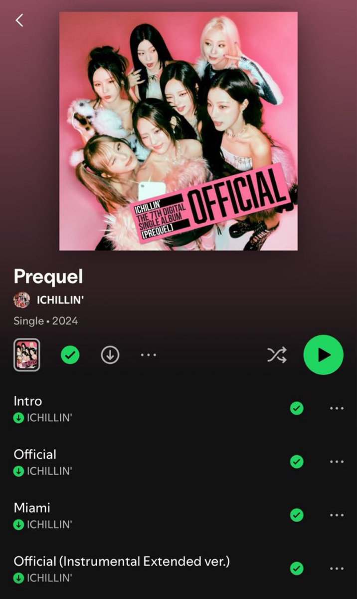 𝙇𝙀𝙏𝙎 𝙎𝙏𝙍𝙀𝘼𝙈 𝙎𝙋𝙊𝙏𝙄𝙁𝙔 

ICHILLIN’ Prequel is now on Spotify! Start listening now

🔗 open.spotify.com/album/6LhuL9Nx…

#ICHILLIN #아이칠린
#Prequel #Official
#ICHILLIN_Official
<a href="/ichillin_km/">ICHILLIN' OFFICIAL</a> <a href="/I_m_chillin/">ICHILLIN'</a>