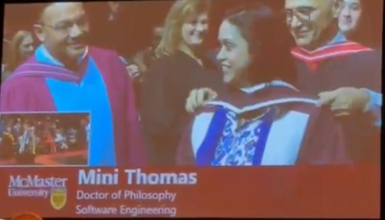 RezaSamavi's tweet photo. Congratulations Dr. Mini Thomas! A long successful journey and a big celebration day!  @McMasterEng @McMasterU @TMU_ecbe https://t.co/yR2gZbmdHj