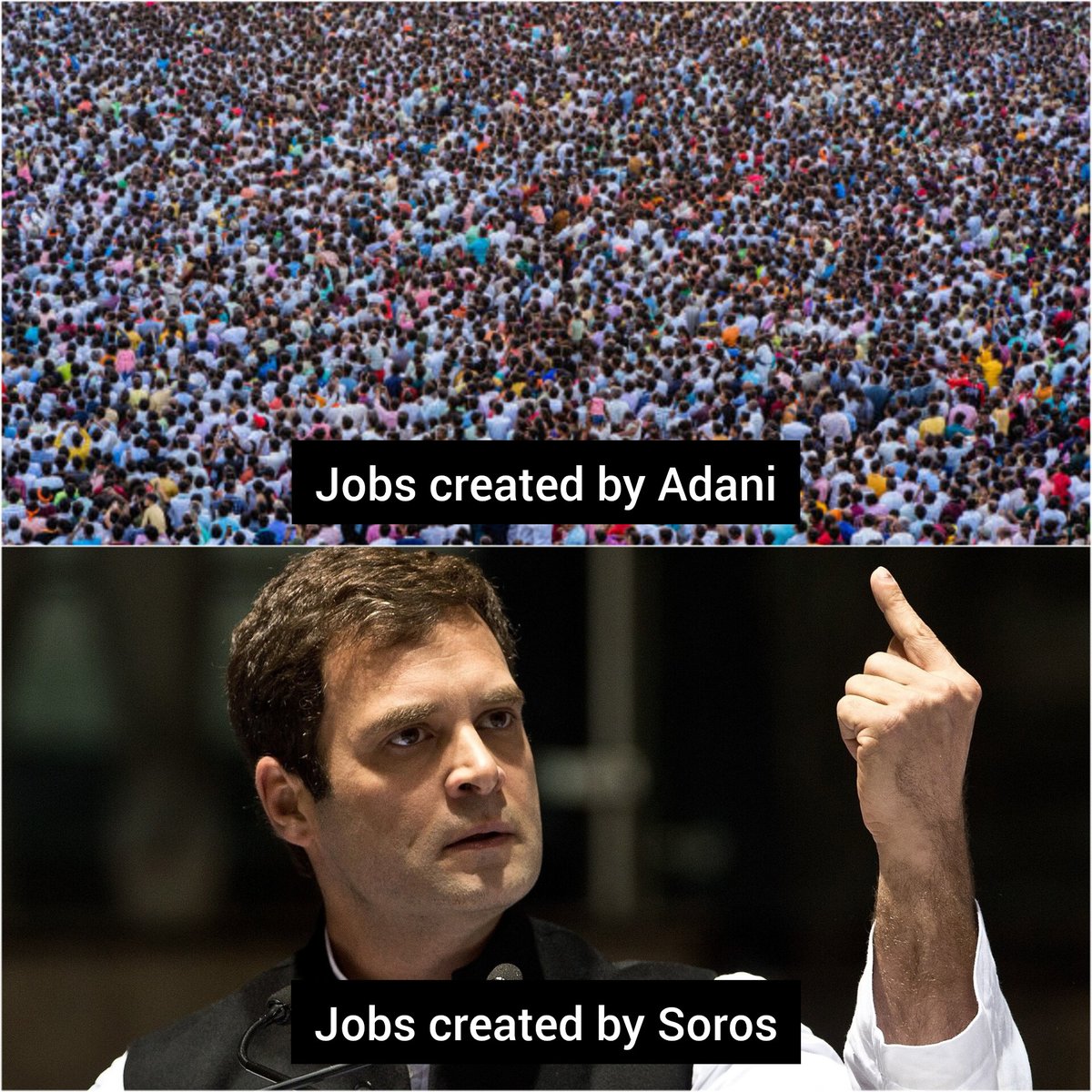 When #Soros creates as many jobs as #Adani, I'll support Soros!