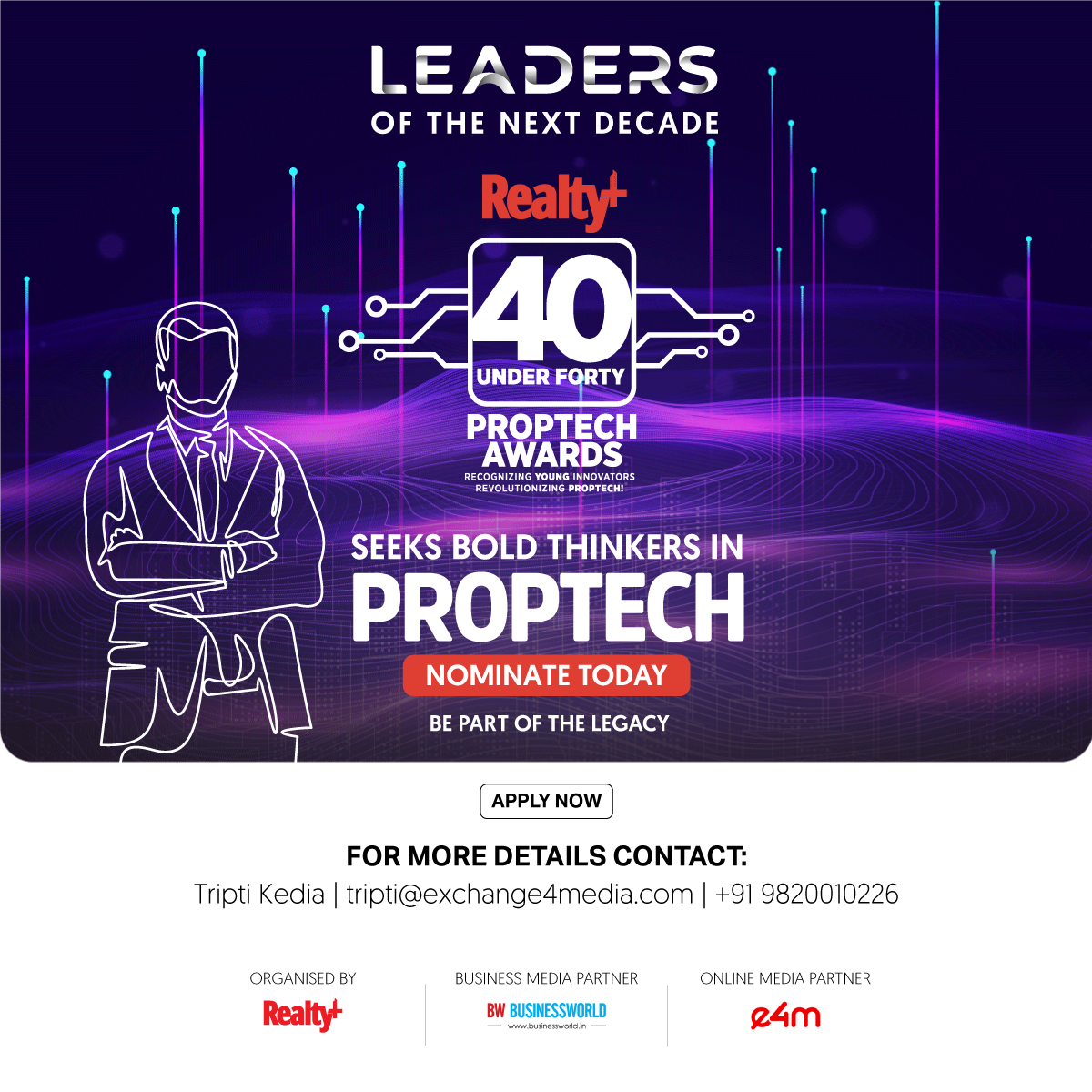 RPRealtyPlus's tweet image. 💫#PropTech’s Next Wave of Leaders!💫

The Realty+ 40 Under 40 PropTech Awards 2025 is calling bold thinkers and trailblazers.🏗️ Nominate today and be part of the Proptech success stories.🏆

Submit your entry here👉 bit.ly/4foxli8

#PropTechAwards #RealtyPlus40under40