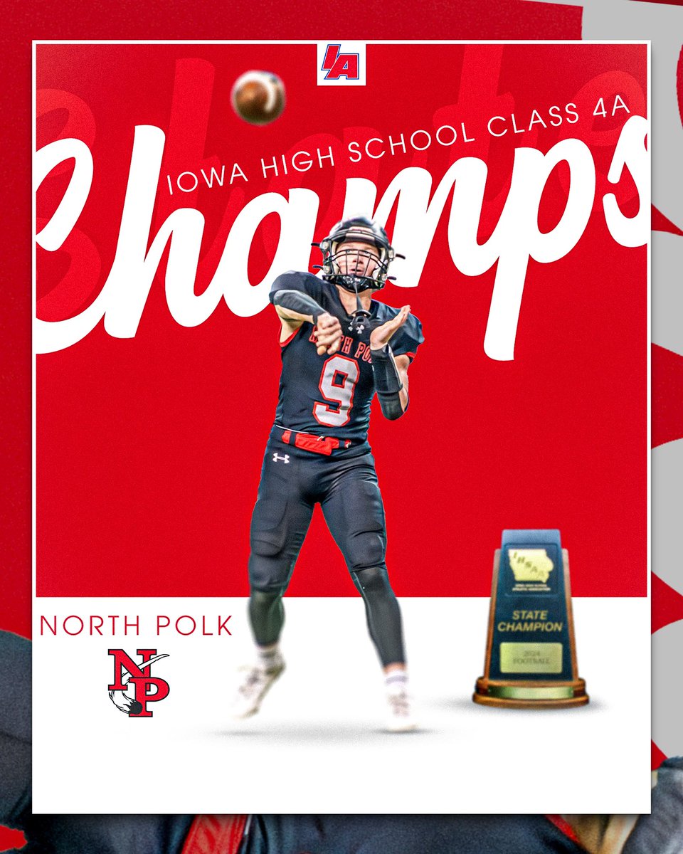 IAfootball_'s tweet image. SOARING TO PERFECTION 🏆

North Polk caps off an undefeated season with their first ever state title! 

#IAfootball X #iahsfb