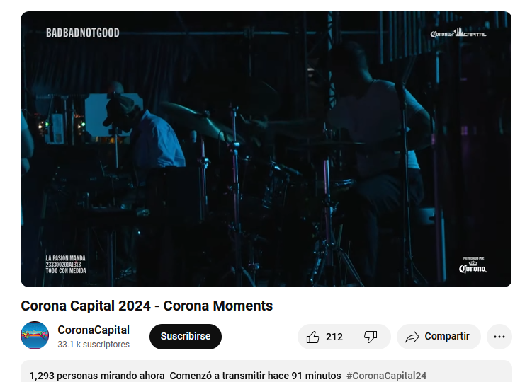 ideyvid's tweet image. Ya está el "malomalo naaaaaa bueno!" bandota en vivo #CoronaCapital24 #BadBadNotGood #cc24 
youtube.com/watch?v=yGAILA…