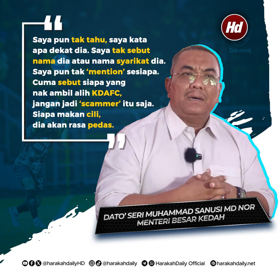 harakahdailyHD's tweet image. ‘SAYA TIDAK SEBUT NAMA ATAU SYARIKAT MANA’

Baca selanjutnya:
harakahdaily.net/index.php/2024…

#HarakahDaily #KDAFC