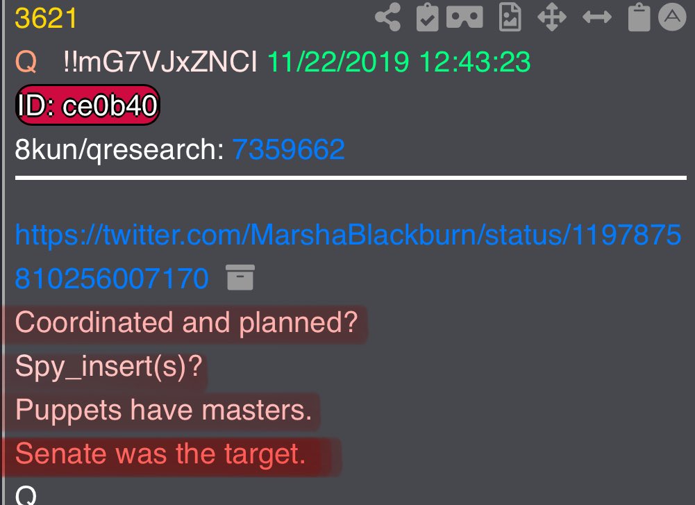 WeAreWoke1776_3's tweet image. One of the Deltas tomorrow-
💧3621
🚨#SenateWasTheTarget
RINO’s were flushed out with Gaetz🤭
Now they get Pam!
**The tag in the drop is tied to whistleblowers…

[these people are stupid!]

#CHESSMOVES