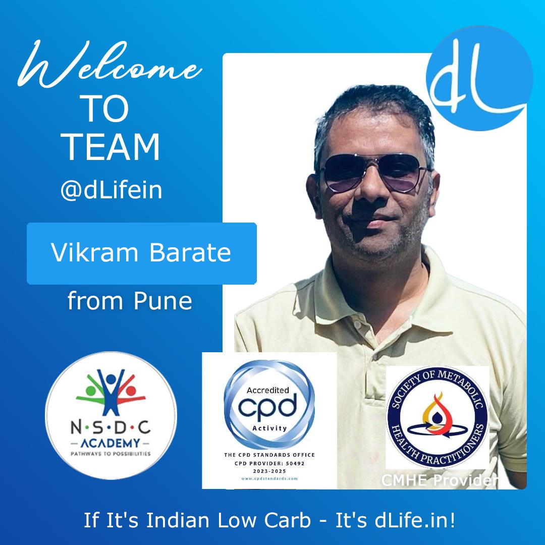 Low Carb Healer (@theirasahay) on Twitter photo Welcome <a href="/vikrambarate/">vikrambarate</a> to dLife's "Low Carb Nutrition and Metabolic Health" Diploma - India's only legally tenable course AND world's #1 course with global biggest 60 CPD credits!
🔵Get certified and practice as a Metabolic Health Coach
🔵Dual certification Indian + Overseas Welcome <a href="/vikrambarate/">vikrambarate</a> to dLife's "Low Carb Nutrition and Metabolic Health" Diploma - India's only legally tenable course AND world's #1 course with global biggest 60 CPD credits!
🔵Get certified and practice as a Metabolic Health Coach
🔵Dual certification Indian + Overseas