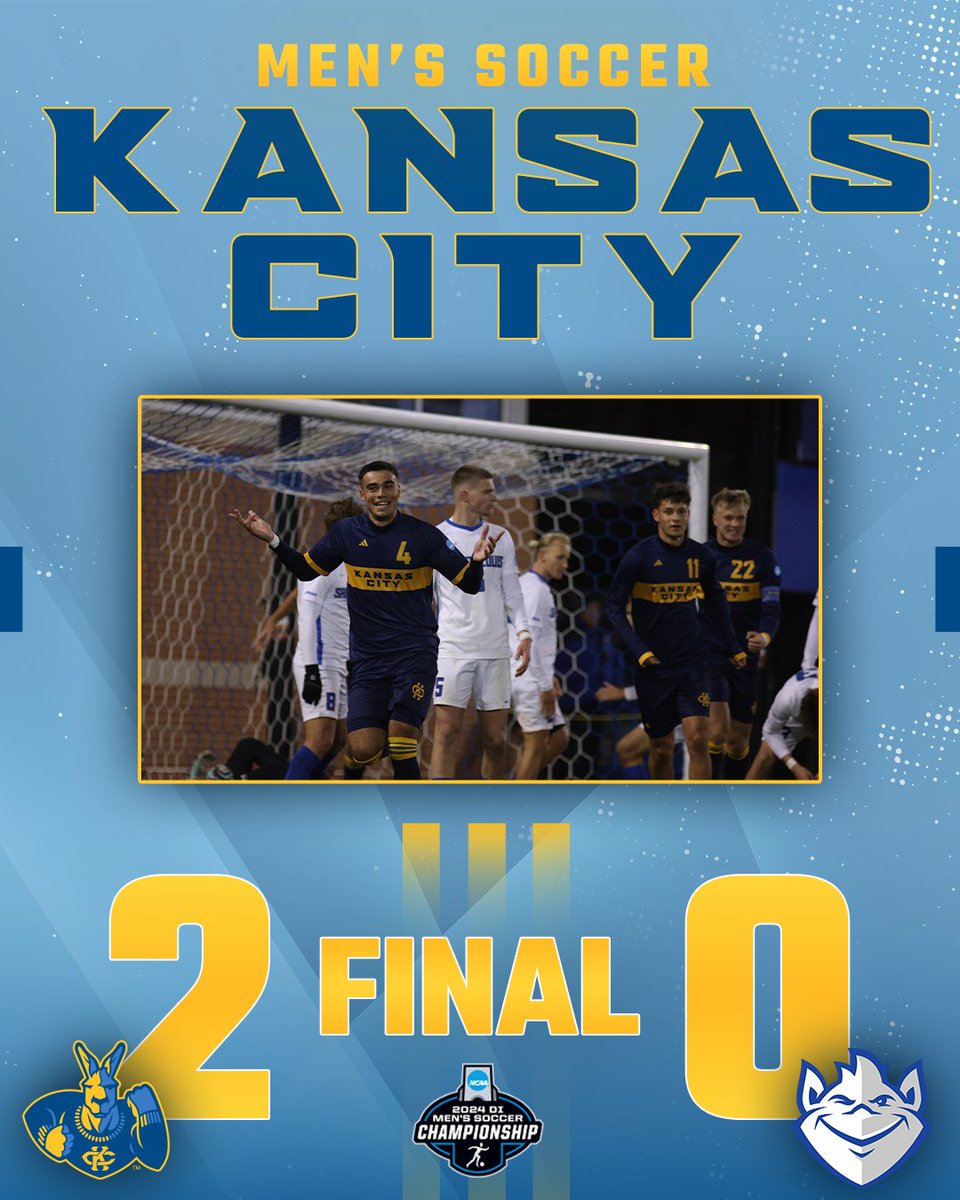 Go Roos! <a href="/KCRoosMSoccer/">Kansas City Soccer</a> defeats Saint Louis in their NCAA Men's Soccer Tournament opener! Next stop: Springfield, MO to face Missouri State! #RooUp🦘