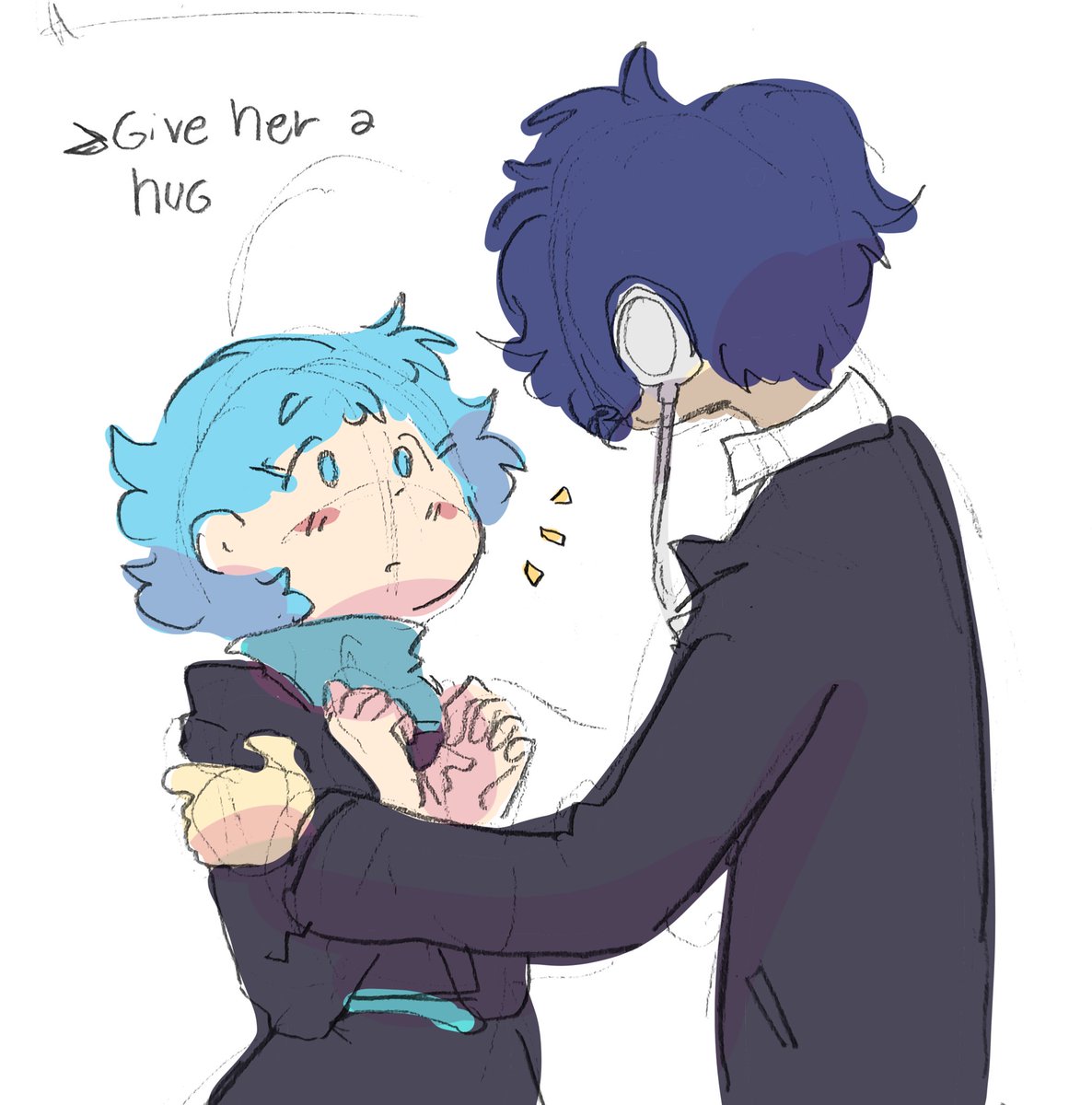 AbsoMaddo's tweet image. Was thinking about Minato's akward hugs in the original p3,,,

1/2

#Persona3