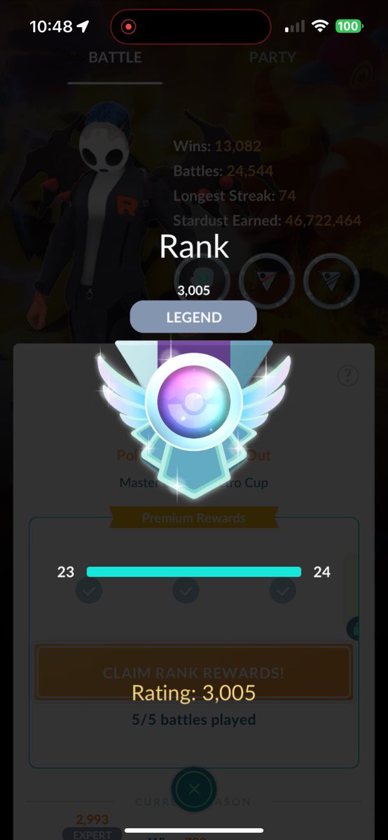 First Dad with children that play pogo to legend season 20

#PokemonGOApp GGs to my opponents. hitting it so early was difficult but we did it 💪🏾