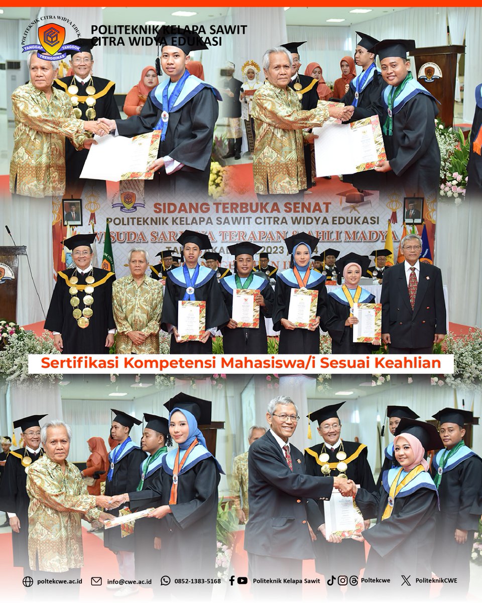 poltekcwe_'s tweet photo. Semoga gelar yang didapat akan membawa kesuksesan dimasa depan, dan ilmu yang didapatkan bermanfaat serta menjadi pembelajaran sejati agar dapat menginspirasi mahasiswa lainnya ✨ https://t.co/qWuVQEXNz5