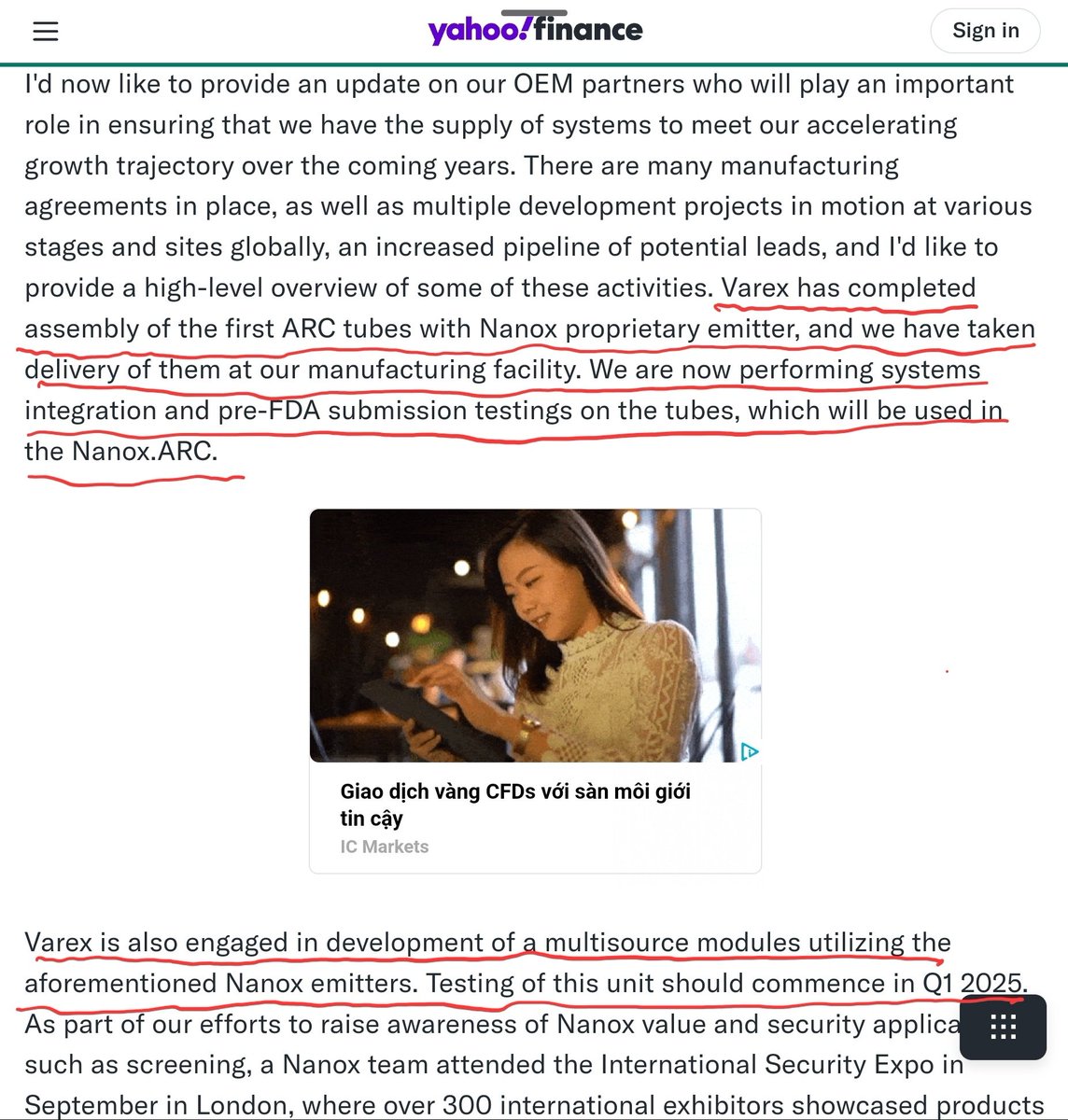 ChoiceChoi3's tweet photo. At 3Q ER, For the first time since it was announced that it had signed a strategic manufacturing partnership $NNOX with #Varex Imaging, the specific outlines are being unvealed.
-. Development and product application of tubes for full-scale deployment version of Nanox Arc (Arc-X).
-. Multi source for screening security for US government agency's specialized tube assembly.
I hope that will going to be further adopted to an flouroscopy image intensifier for a C-Arm, Dental CBCT, etc.,