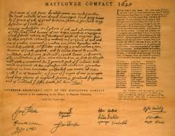 TammiMinoski's tweet image. #OTD 1620: The #MayflowerCompact was signed on by 41 adult male passengers on the #Mayflower. The signers pledged to obey the laws and government of the colony and to work together for the colony's good. The compact remained in effect until 1691, when Plymouth Colony became part