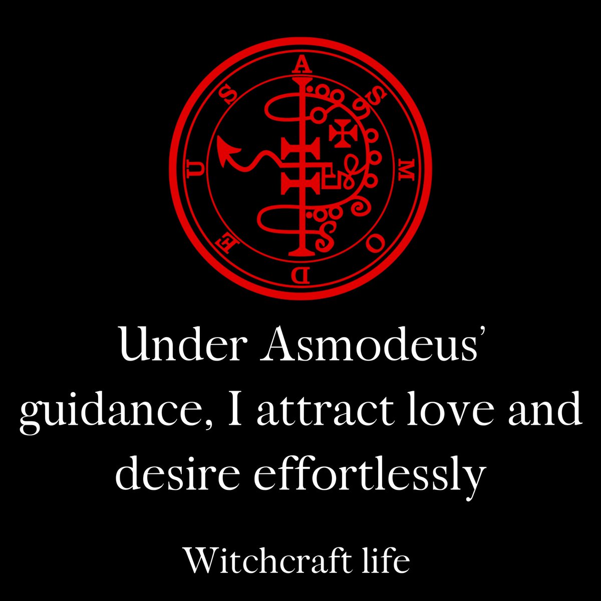 Under Asmodeus’ guidance, I attract love and desire effortlessly ✨