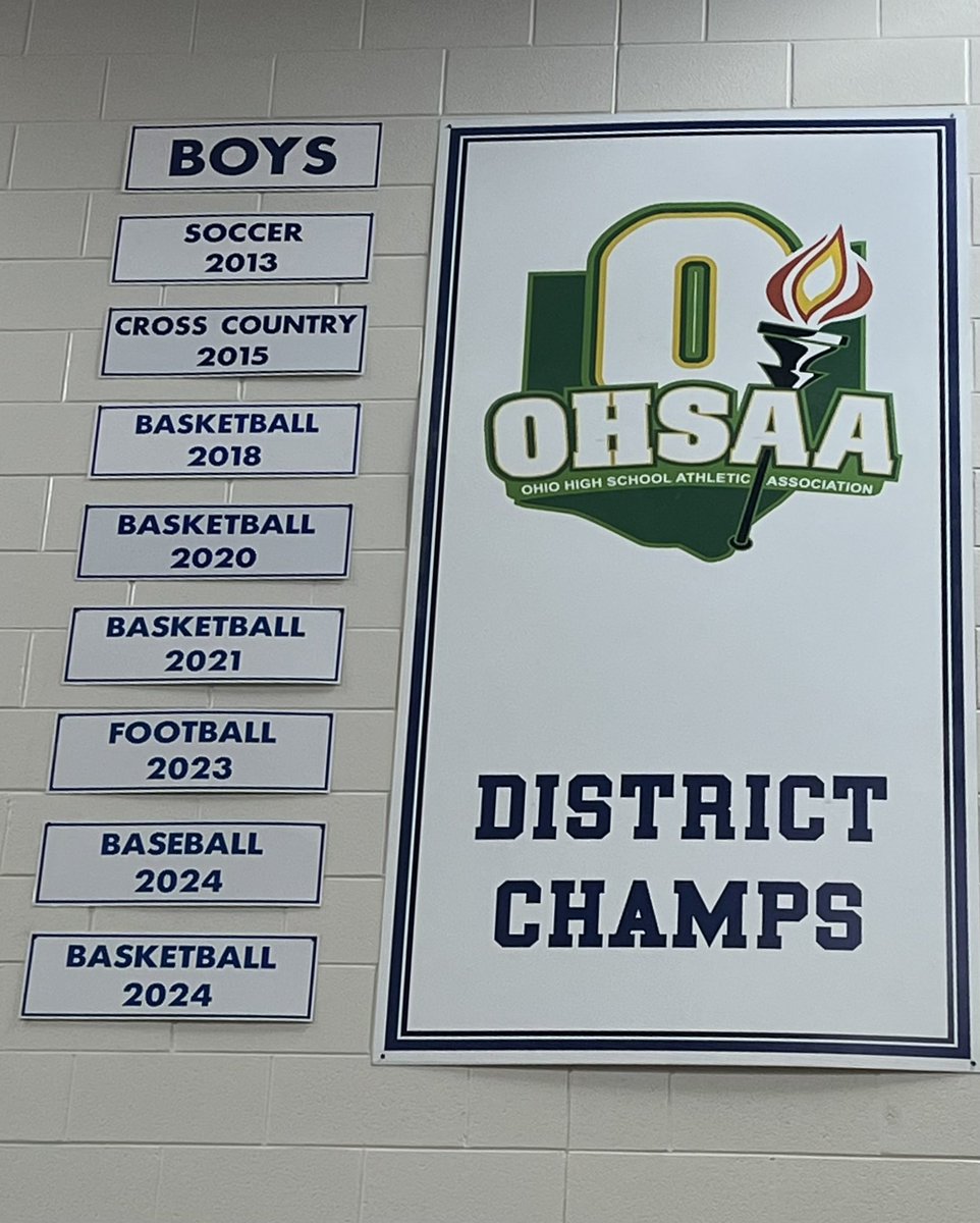 2024 District Champs signage up and looking good!