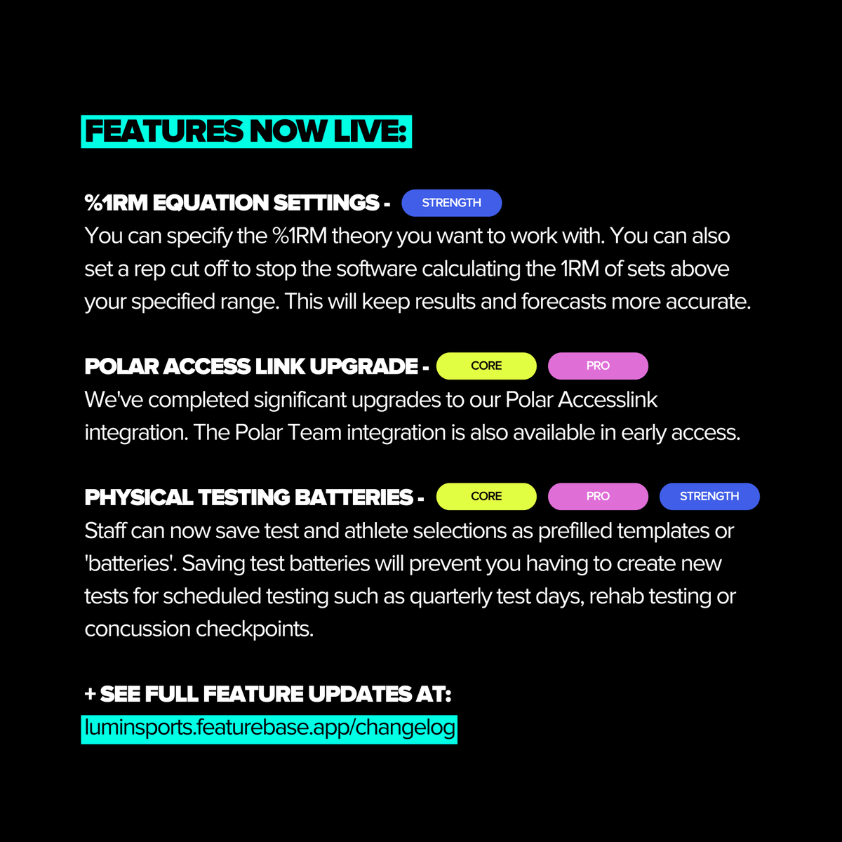 A new batch of product updates NOW LIVE! 

We're wrapped to show you what we've been working on. 👇

Every item has come directly from user feedback! So, keep it coming! ⚡

Access Roadmap Here: lnkd.in/eqmNfj9D

#AMS #StrengthSoftware