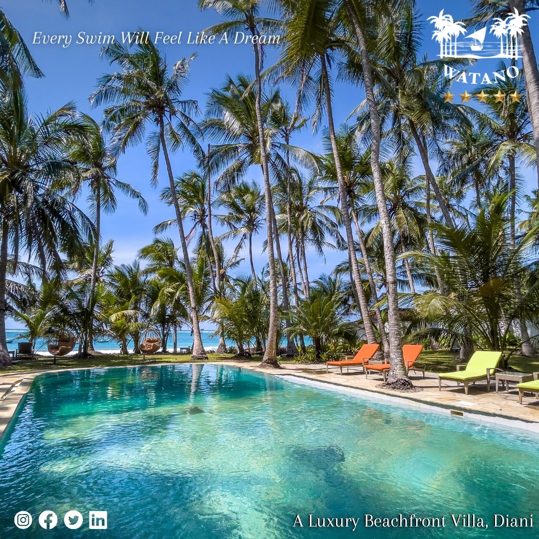 🌟🏡🌴🏊‍♀️🌊👨‍🍳 #WatanoBeachHouse: Poolside Bliss Redefined Infront Of Africa's Best Beach 🍹🌊🏊🌴🏡🌟

🤳 Book Your Villa Today Call: 0701 232 362 🤳

💬 Enquire On Whatsapp (Reservation Enquiries Only): wa.me/+254701232362

✉️ info@watanohouse.com