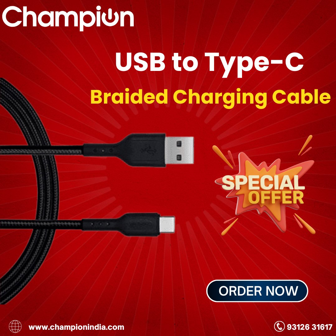 ChampionComps's tweet photo. USB to Type-C 3Amp Data Sync &amp; Charging Cable Braided for all Android &amp; Type-C Devices
#TypeCCharging
#3AmpFastCharge
#BraidedCable
#DataSyncCable
#FastChargingCable #TypeCDevices
#AndroidAccessories
#USBtoTypeC
#ChargingEssentials
#PowerUpFast #DurableCables
#TangleFreeDesign https://t.co/DTbNeRPPOO