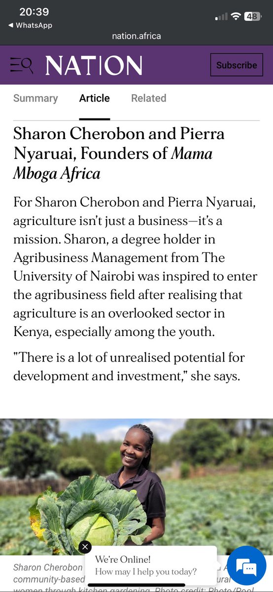 Sharon Cherobon (@chero_sharon) on Twitter photo Grab your copy of the Daily Nation and read on how the youth are shaping the future of Africa’s food systems!
With
<a href="/Pierra_Nyaruai/">Nyaruai</a>
<a href="/Fredmunene_/">Farm With Fred</a>
<a href="/Graceruiru/">Grace ruiru</a>
<a href="/MamaMbogaKe/">Mama Mboga Africa🥦</a>
#YouthInAgriculture Grab your copy of the Daily Nation and read on how the youth are shaping the future of Africa’s food systems!
With
<a href="/Pierra_Nyaruai/">Nyaruai</a>
<a href="/Fredmunene_/">Farm With Fred</a>
<a href="/Graceruiru/">Grace ruiru</a>
<a href="/MamaMbogaKe/">Mama Mboga Africa🥦</a>
#YouthInAgriculture