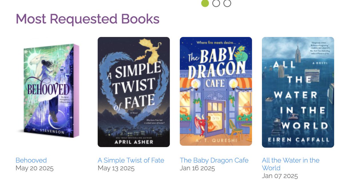 the baby dragon cafe being one of the most requested books on NetGalley in Romance, SciFi/Fantasy, and OVERALL? oh i am blushing!!!