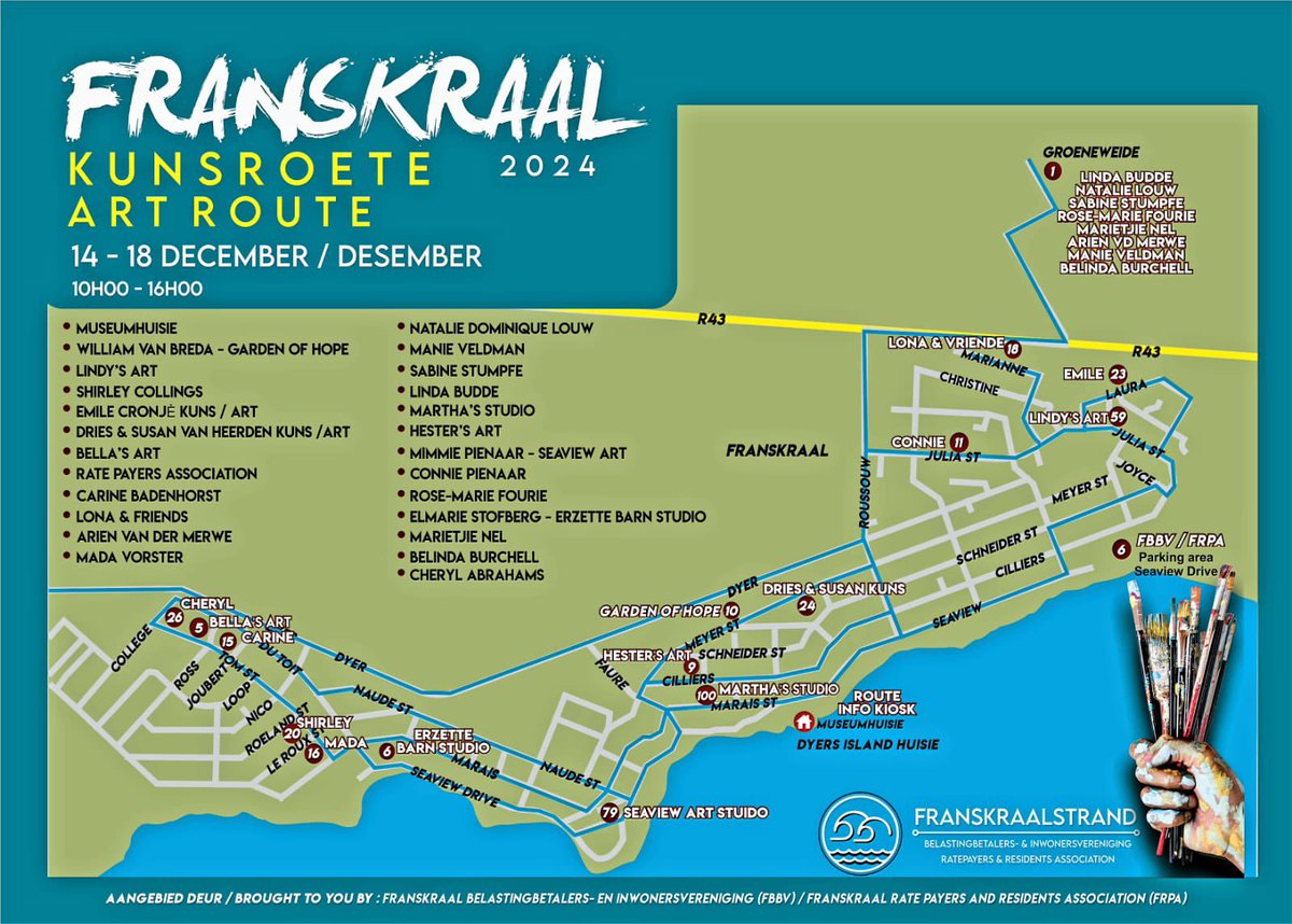 An exciting day lies ahead for the artists participating in the #FranskraalArtRoute <a href="/WhaleCoastSA/">Cape Whale Coast</a> . It’s briefing day, so keep your eyes peeled… there’s so much to be revealed!